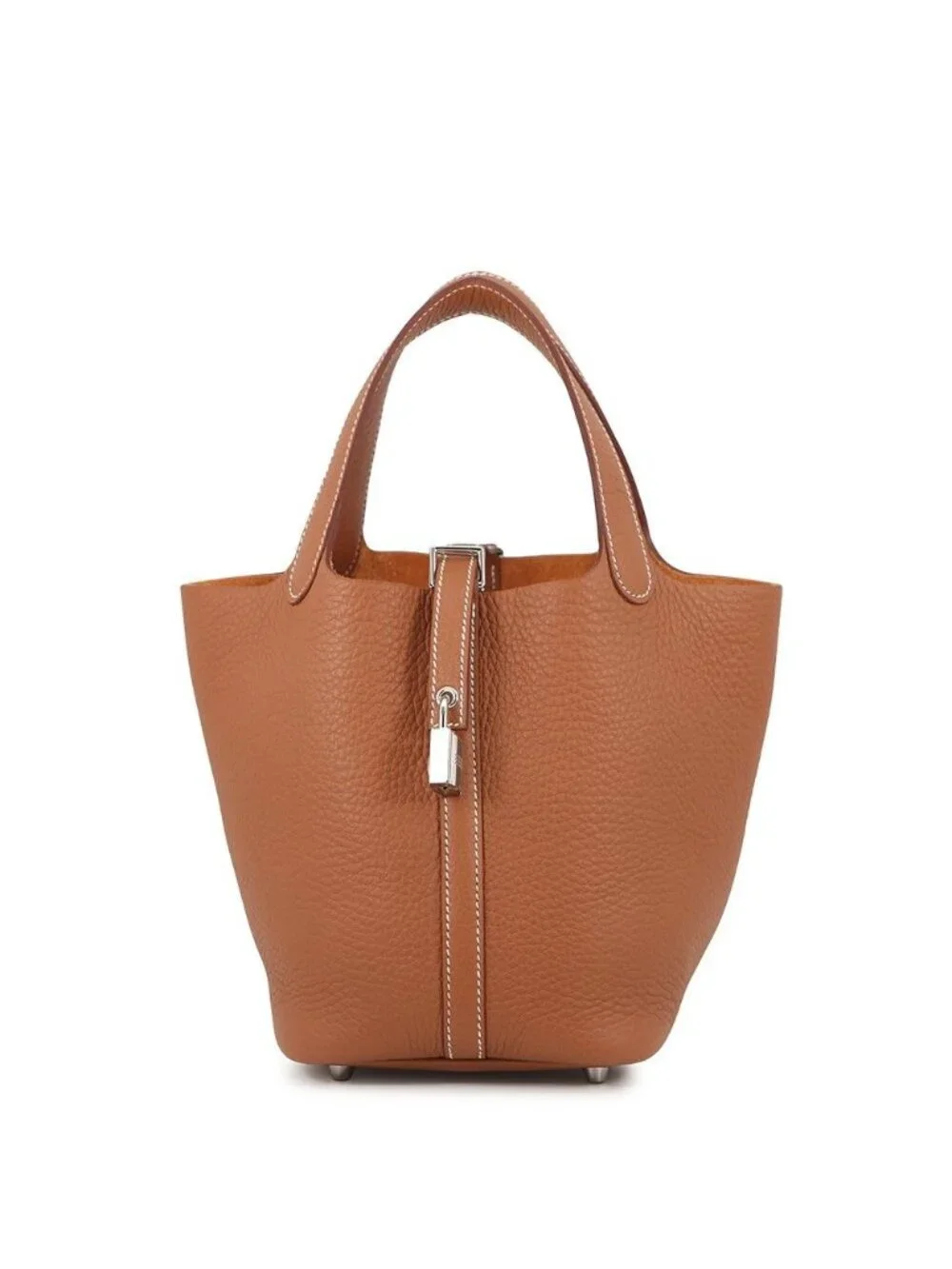 Hermes Handbag Picotin Lock PM Gold Silver Taurillon Clemence
